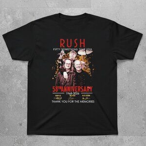 Rush 58th Anniversary Tour Graphic T-Shirt | Classic Rock Band Fan Tee